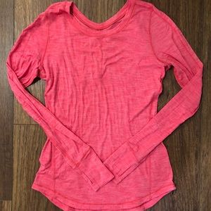 Lululemon running long sleeve pink